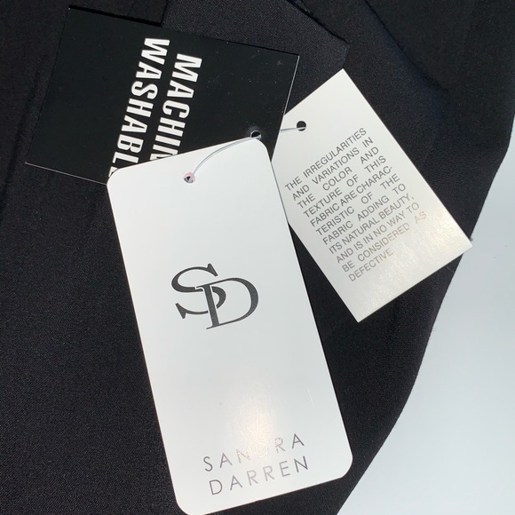 Sandra Darren Black Sheath Dress Sz 6 - Picture 5 of 7